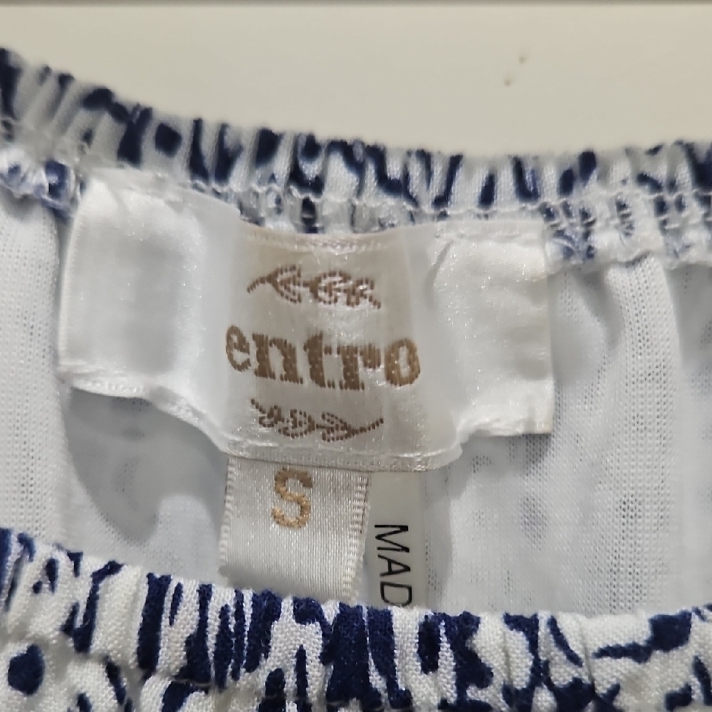 Entro Blue and White Paisley Dress - Picture 3 of 5